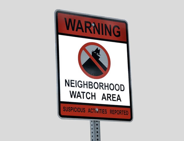 Phoenix Arizona community Neigborhood Watch Area Sign
